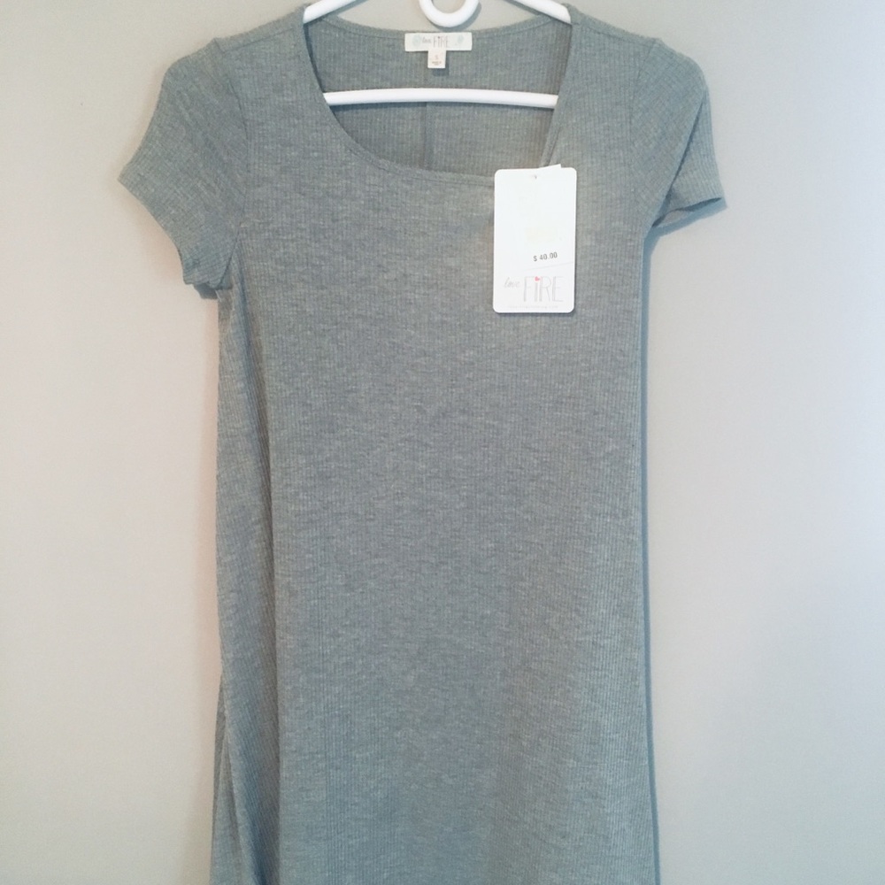 Gray Loose-Fit Dress